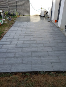 Photo de galerie - Pose de carrelage pour une terrasse 