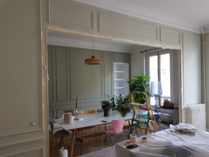 Photo de galerie - Rénovation enduits/peinture/moulures/amenagement