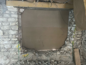 Photo de galerie - Ouverture pour future baie vitrée 