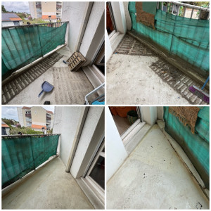 Photo de galerie - Nettoyage d’un balcon