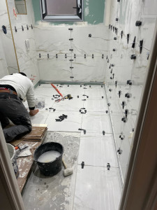 Photo de galerie - Pose de carrelage