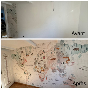 Photo de galerie - Pose de papier peint 