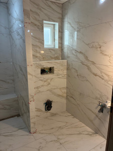 Photo de galerie - Wc sdb 60/120 blanc marbré 