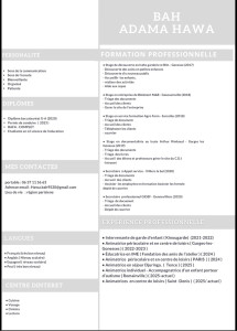 Photo de galerie - Curriculum vitae
