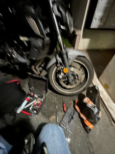 Photo de galerie - Intervention en déplacement sur MT07