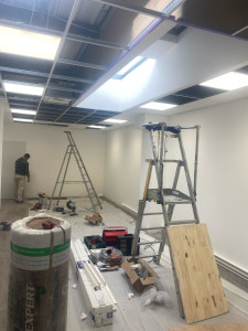 Photo de galerie - Creation des cloisons en bois 