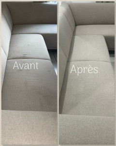 Photo de galerie - Nettoyage de canapé chez particulier 