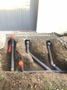 Photo de galerie - Création d’évacuation, pose de WC, pose meuble vasque