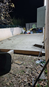 Photo de galerie - Réalisation d'une chape terrasse 24m²