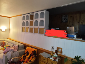 Photo de galerie - Peinture sur lambris 