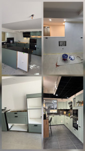 Photo de galerie - Démontage plus montage découpage plan de travail et modification des meubles 