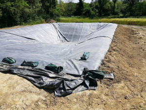 Photo de galerie - Création d'un bassin de rétention d'eau pour des maraicher