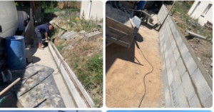 Photo de galerie - Montage mur parpaing, citoyen avec double ceinture