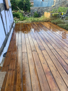 Photo de galerie - Création d’une terrasse en bois.