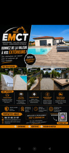 Photo de galerie - Création, tour de piscine,trou de piscine terrasse, dallages sur plots etc.....