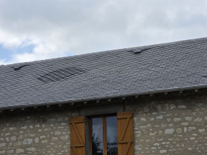 Photo de galerie - Chatière sur mesure plus motif sur toiture 