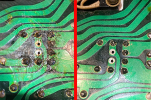 Photo de galerie - Avant/après, remise en état d’un amplificateur 