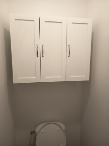 Photo de galerie - Montage et pose d'un meuble toilettes suspendu 