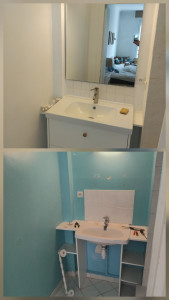 Photo de galerie - Remplacement meuble lavabo 