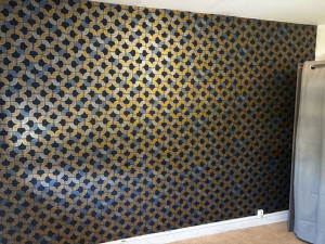 Photo de galerie - Pose de papier peint à raccords 