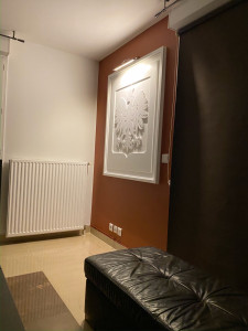 Photo de galerie - Création d’un emblème en MDF ,gros travail de penture derrière ,77 Bussy-Saint-Georges.