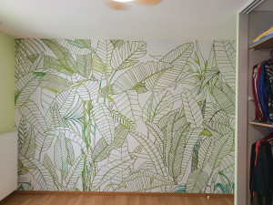 Photo de galerie - Chanter papier peint décor motif
