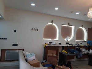 Photo de galerie - Enduit général peinture finition salle de coiffure