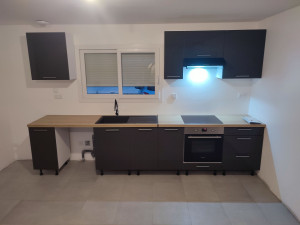 Photo de galerie - Pose de cuisine complète, meubles et électroménager 