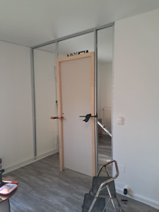 Photo de galerie - Montage placo pour séparation 