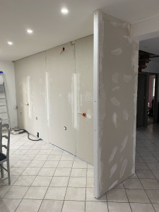 Photo de galerie - Pose de placo / électricité 