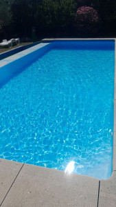 Photo de galerie - Une piscine bleu toute la semaine ?