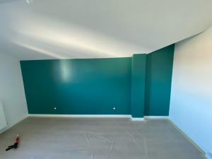 Photo de galerie - Mur Bleu canard 