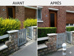 Photo de galerie - Taille de troènes 