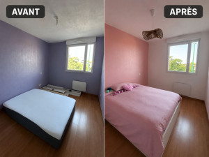 Photo de galerie - Peinture, pose luminaire, montage meuble