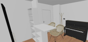 Photo de galerie - Aménagement petit appartement en location