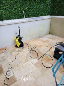 Photo de galerie - Nettoyage de terrasse avec un karcher 
