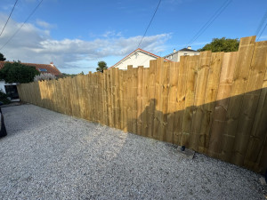 Photo de galerie - Clôture bois, hauteur variable 