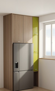 Photo de galerie - Habillage-gencement pour Frigo Américain - Réalisation et mise en Place