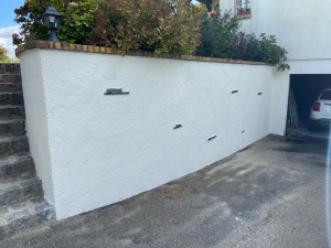 Photo de galerie - Rénovation mur descente de garage 