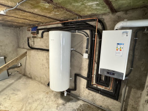 Photo de galerie - Voici l’installation complète de chauffage et de sanitaire