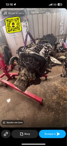 Photo de galerie - Dépose moteur pour changement de la wasegate du turbo Peugeot 307 2l hdi 136 