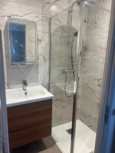Photo de galerie - Rénovation d'une douche complet avec pose de sanitaire 