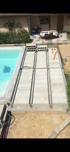 Photo de galerie - Poutrelles hourdis pour couler une dalle ( plage de piscine )  