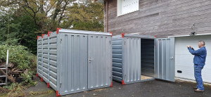 Photo de galerie - Déchargement et montage de 2 contenaire 