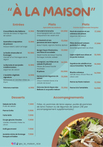 Photo de galerie - Menu pour un resto niçois ! 