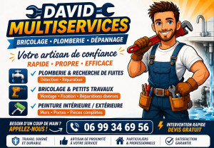 Photo de galerie - Disponible, efficace, consciencieux,
 propre.
je vous propose mes services pour vos petits travaux.
mais aussi pour vos travaux de plomberie, robinetterie, sanitaires, cuisines, joint. vidanges, alimentation.
merci et au plaisir de vous servir.
