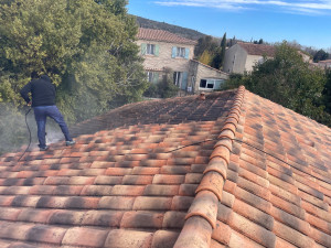 Photo de galerie - Nettoyage d’une toiture 