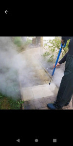 Photo de galerie - Passage du karsher extérieur, terrasses, pergolas, façades, murs et murets sur tout type desupport