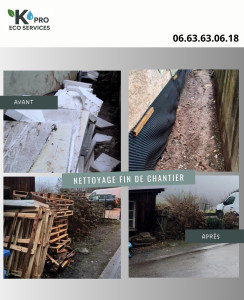 Photo de galerie - K PRO ECOSERVICES intervient pour l’évacuation des déchets et des gravats, en fin de chantier comme lors des déménagements, avec efficacité et rapidité.