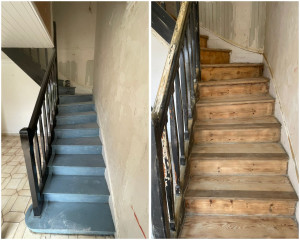 Photo de galerie - Ponçage des escaliers réalisé
